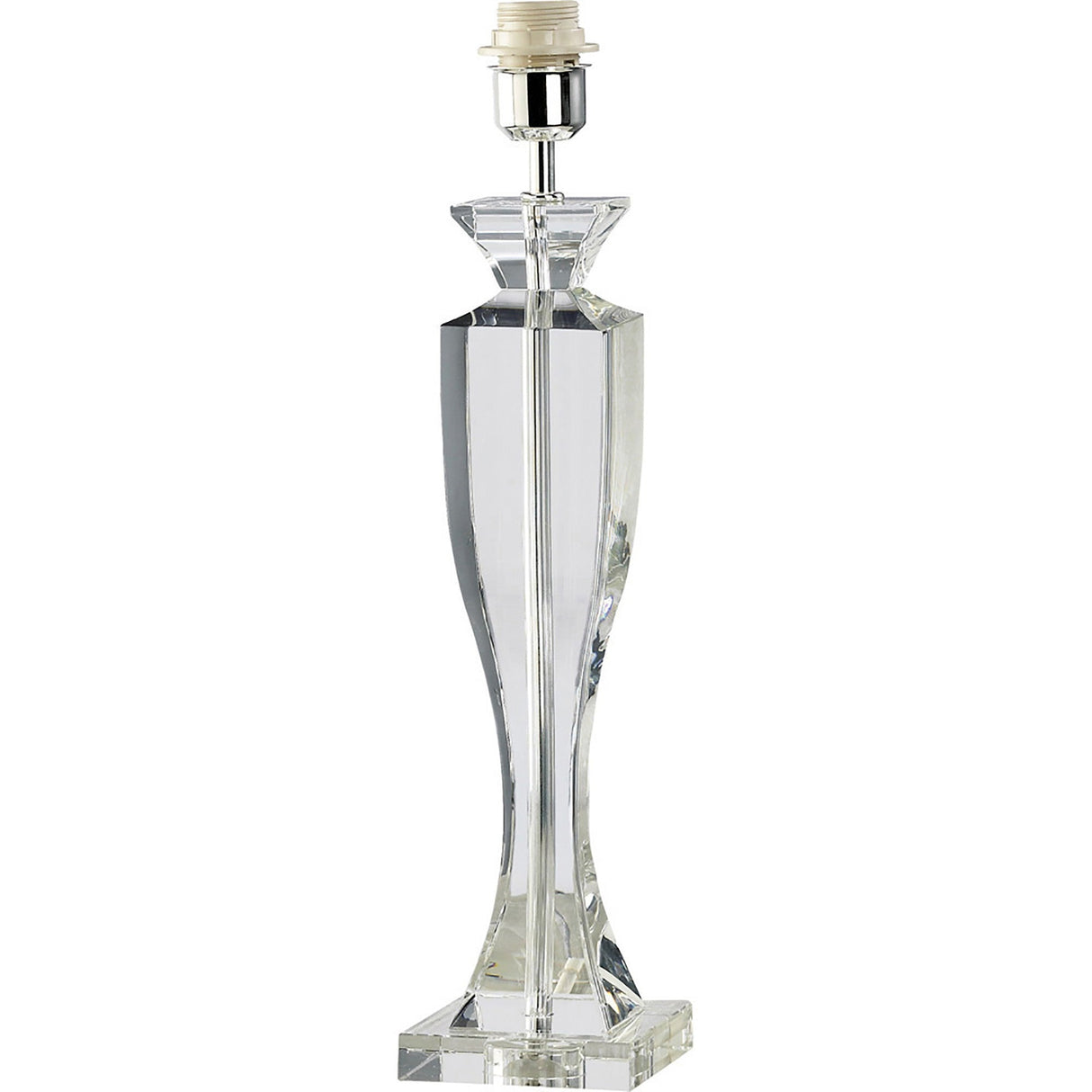 Carmela 1 Light Crystal Table Lamp - Silver Finish (Without Shade)