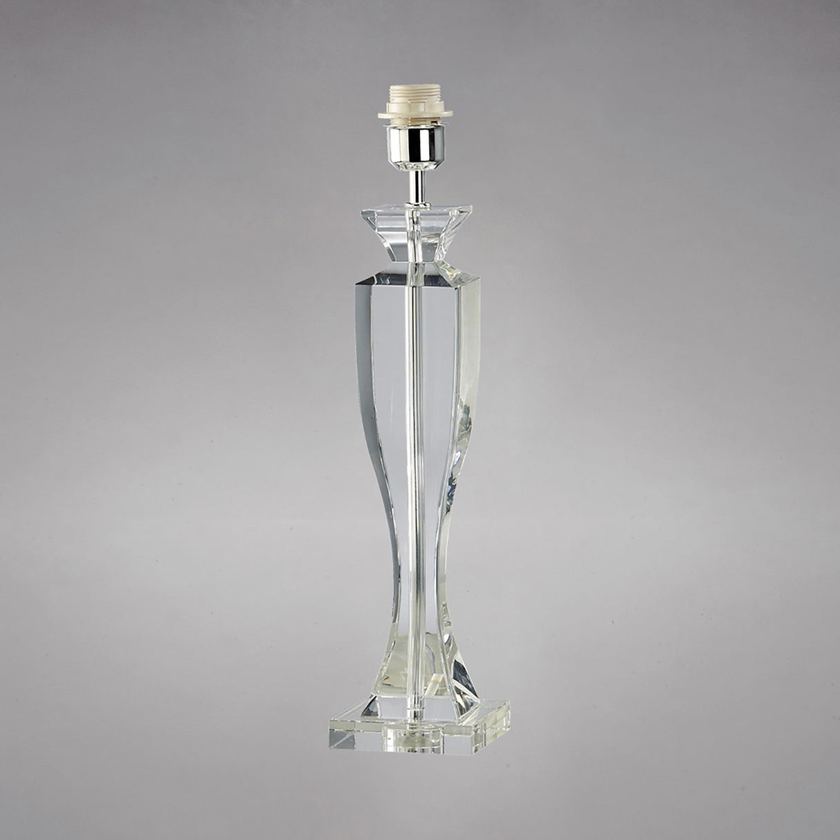 Carmela 1 Light Crystal Table Lamp - Silver Finish (Without Shade)