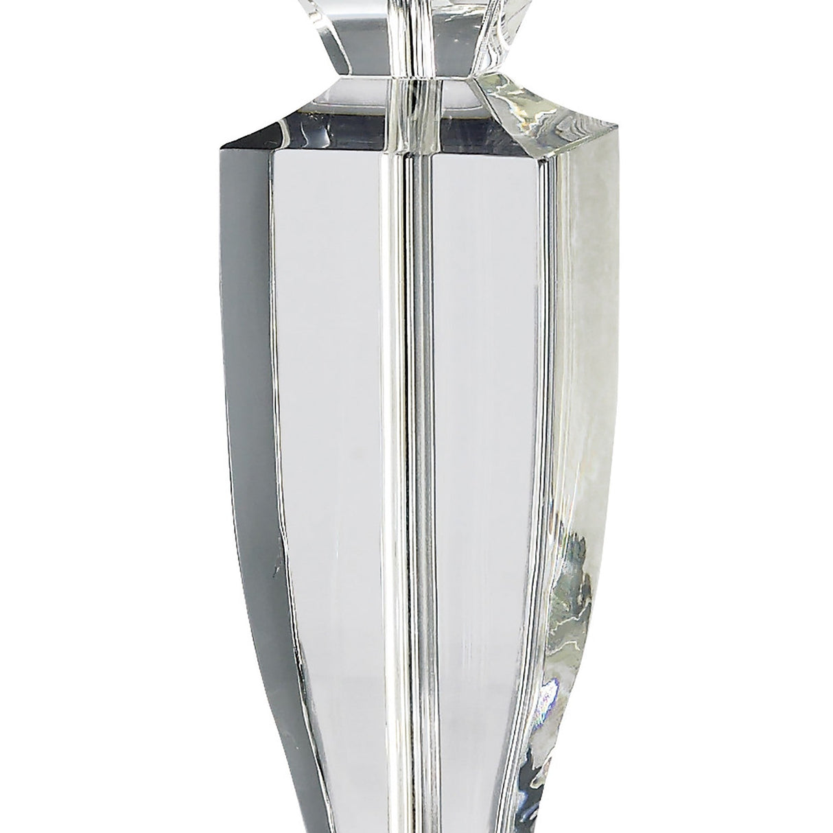 Carmela 1 Light Crystal Table Lamp - Silver Finish (Without Shade)