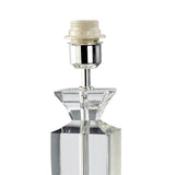 Carmela 1 Light Crystal Table Lamp - Silver Finish (Without Shade)