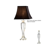 Carmela 1 Light Crystal Table Lamp - Silver Finish (Without Shade)