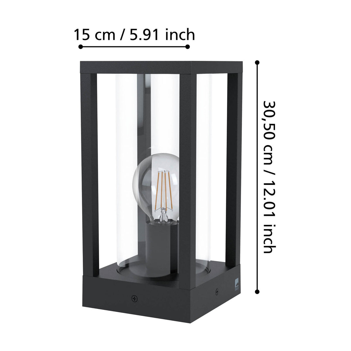 Cascinetta Outdoor Post Light - Black
