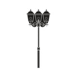Casement Cast Aluminium Outdoor Adjustable 3 Light Lamp Post