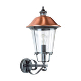 Casement Copper Top Outdoor Wall Lantern