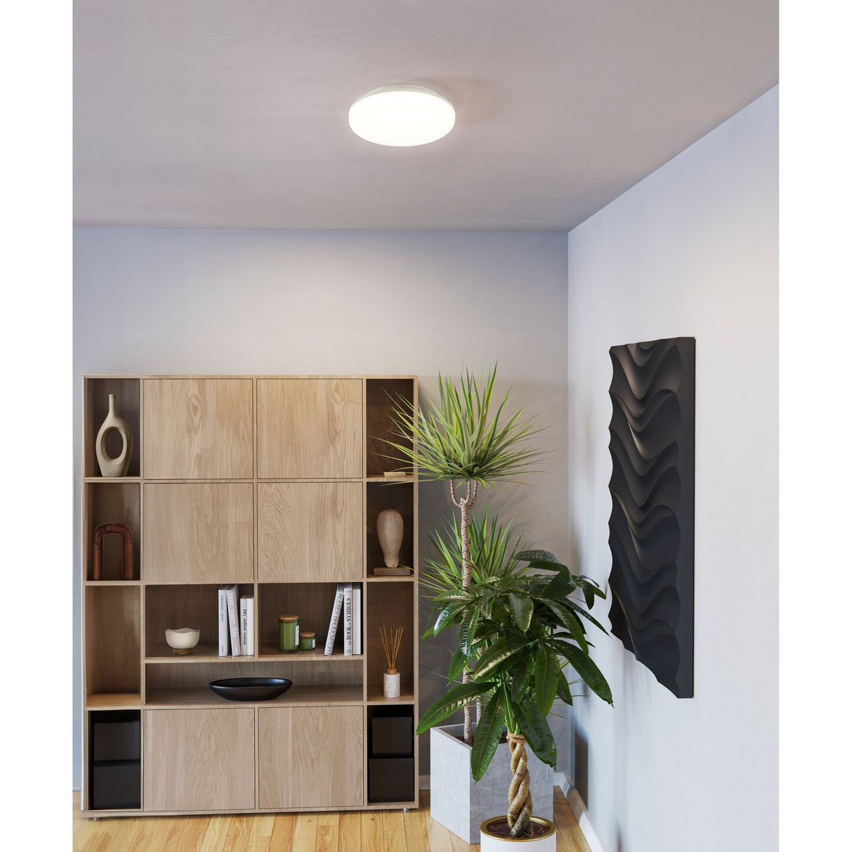 Castagneto LED Flush Ceiling Light 20W 31cm - White