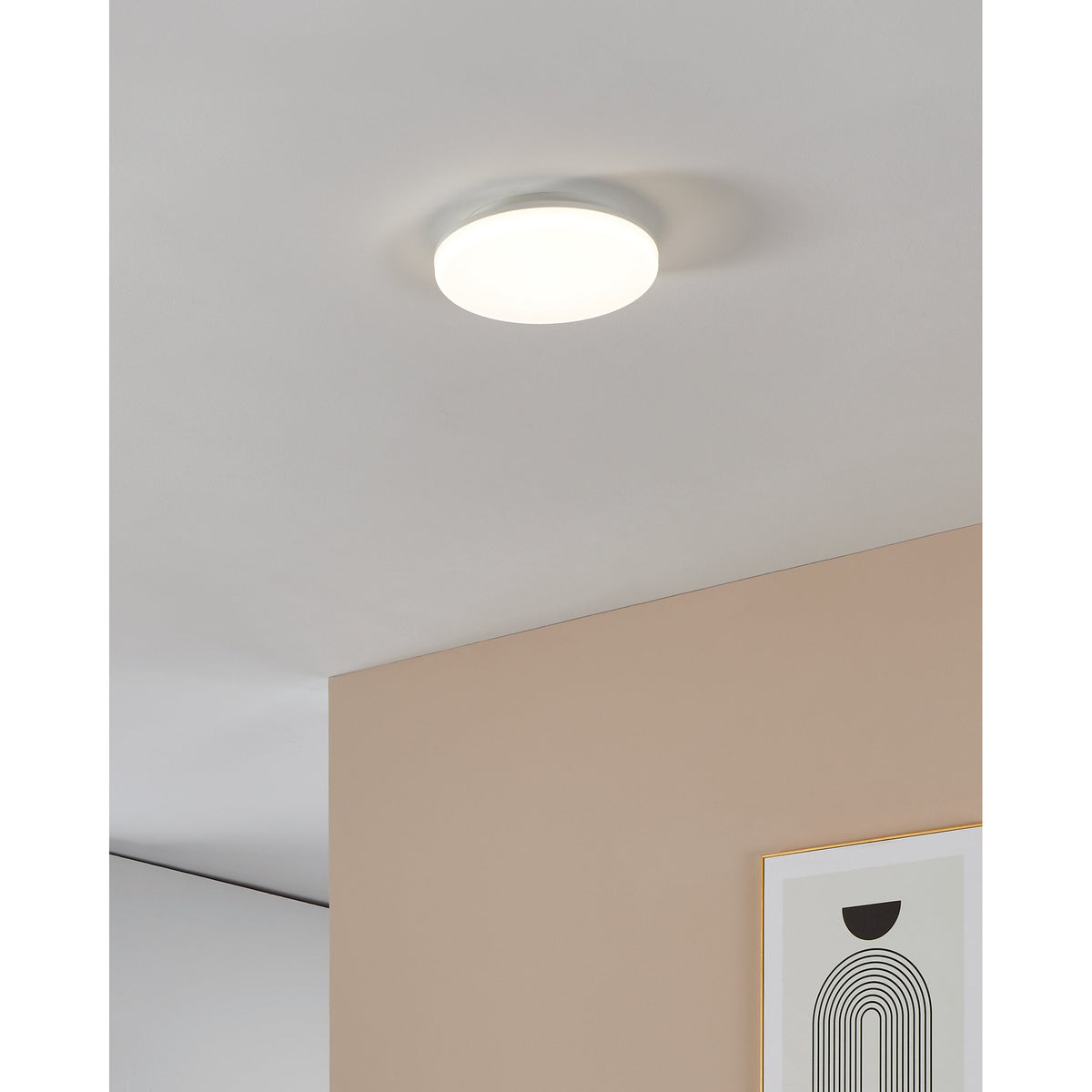 Castagneto LED Flush Ceiling Light 26cm - White