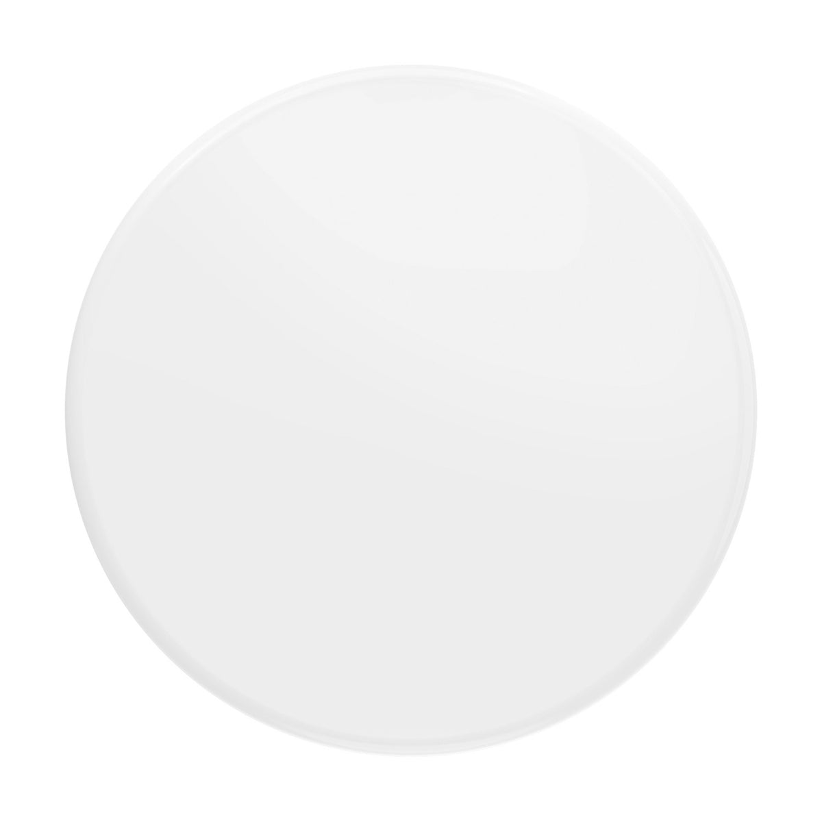Castagneto LED Flush Ceiling Light, 31cm round white plastic diffuser with a glossy finish, shown against a plain white background.