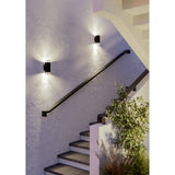 Castelnuovo 2 Light Outdoor Wall Light - Black & Clear
