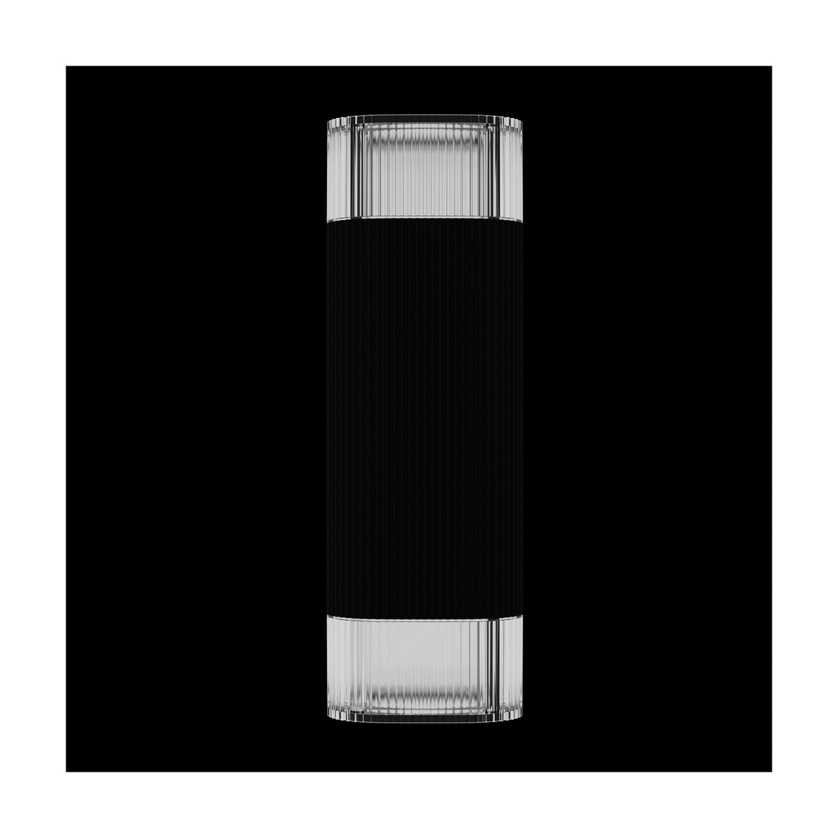 Castelnuovo 2 Light Outdoor Wall Light - Black & Clear