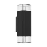 Castelnuovo 2 Light Outdoor Wall Light - Black & Clear
