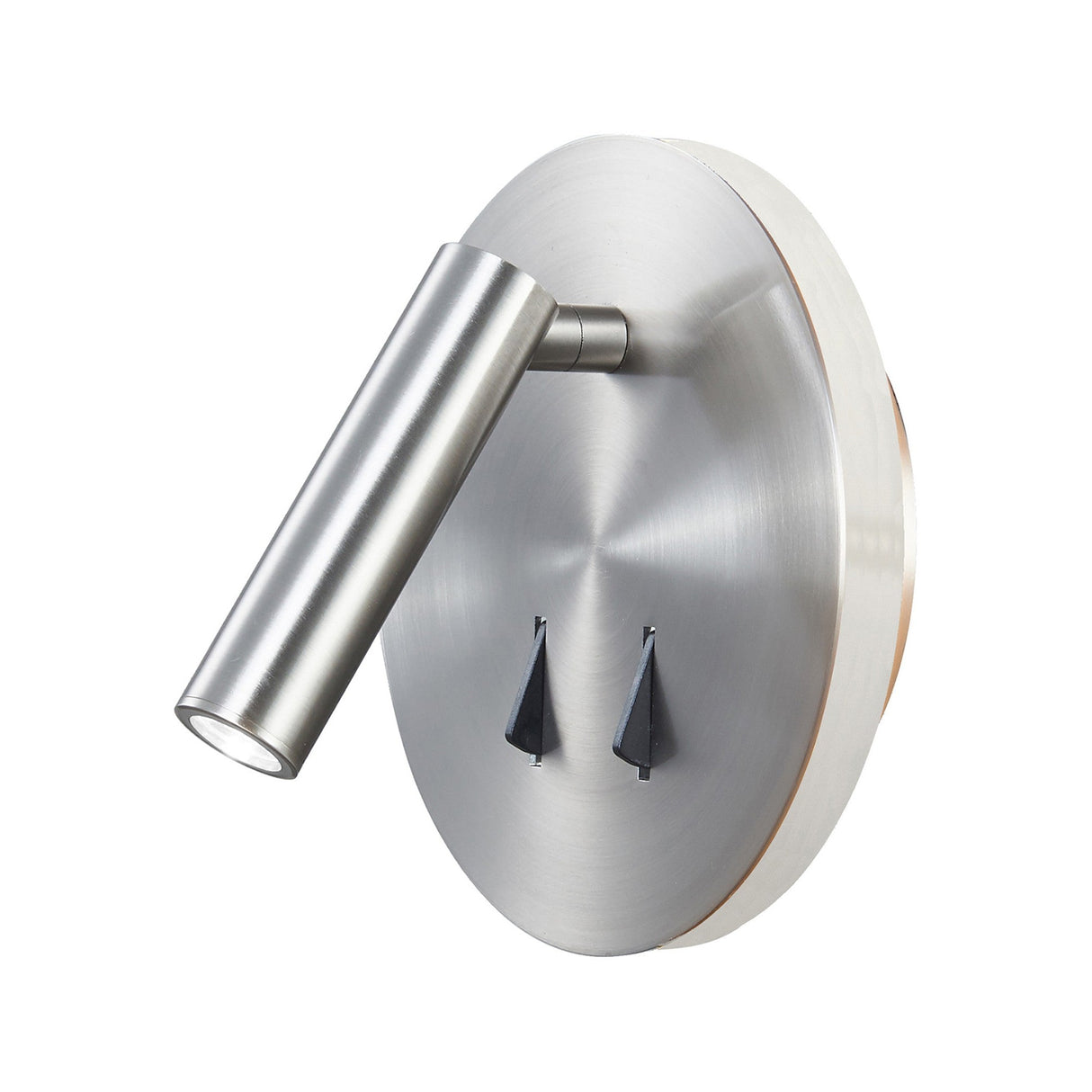 Cayman Round LED Wall/Reading Light - Satin Nickel