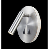 Cayman Round LED Wall/Reading Light - Satin Nickel