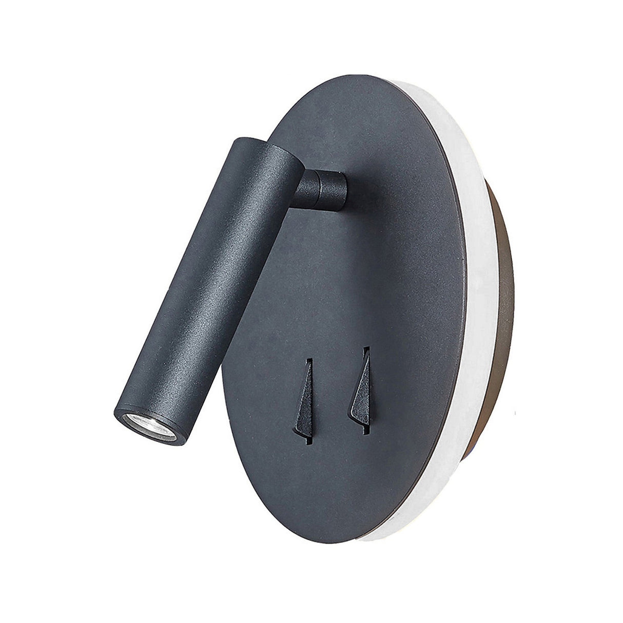 Cayman Round LED Wall/Reading Light - Sand Black
