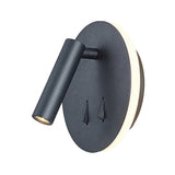 Cayman Round LED Wall/Reading Light - Sand Black