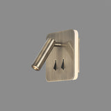 Cayman Square LED Wall/Reading Light - Antique Brass