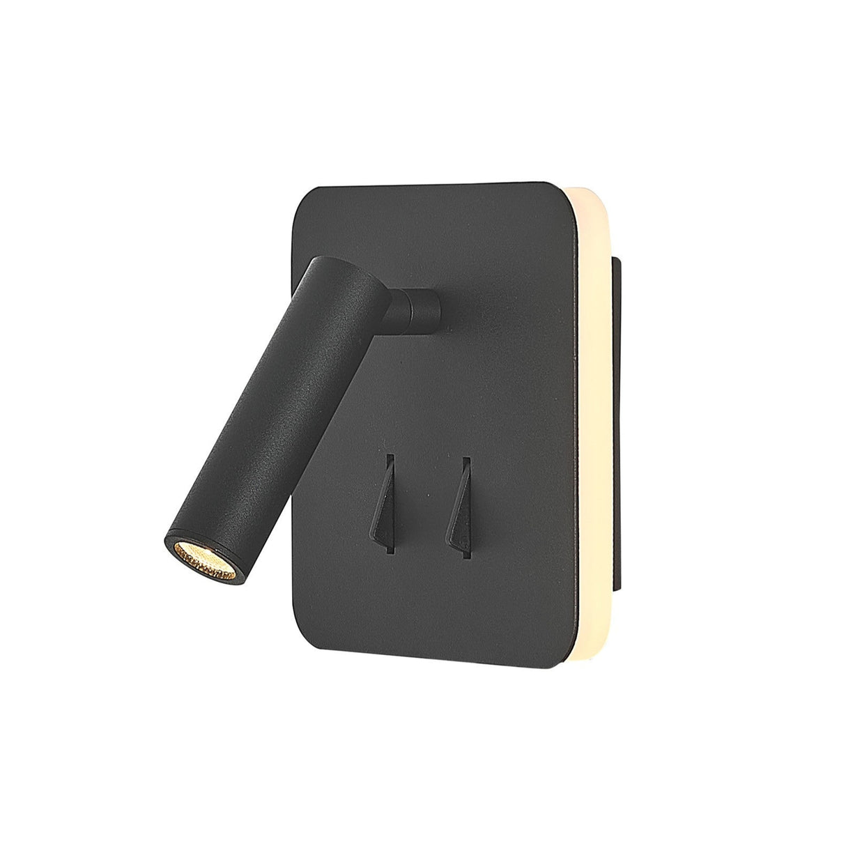Cayman Square LED Wall/Reading Light - Sand Black
