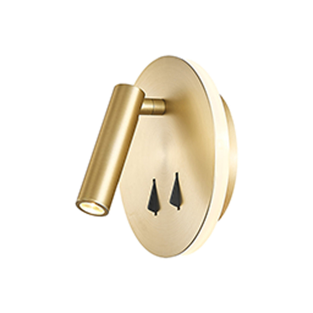 Cayman Round LED Wall/Reading Light - Satin Gold