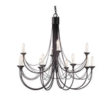 Introducing the Carisbrooke 12 Light Chandelier in Black, this stunning piece features twelve candle-shaped lights arranged in two elegant tiers. Hanging gracefully from a chain, its design combines sleek, curved arms with a simple yet sophisticated structure, perfectly merging traditional charm with a touch of dramatic flair.