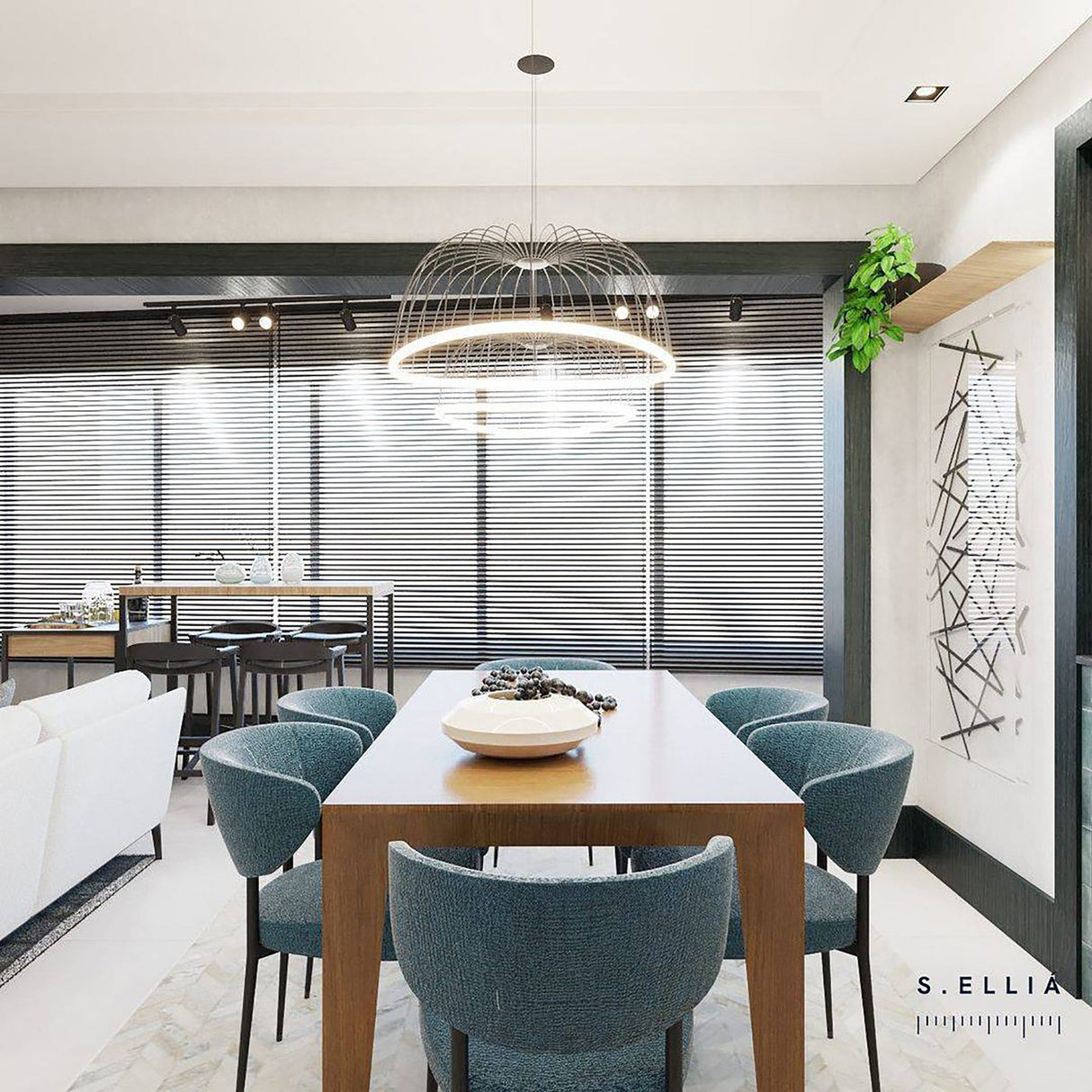 Celeste Medium 2 Light LED Pendant Light 30W 3000K - White