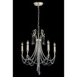 Celine 56cm 5 Light Crystal Chandelier - Aged Silver