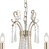 Celine 56cm 5 Light Crystal Chandelier - Aged Silver