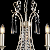 Celine 56cm 5 Light Crystal Chandelier - Aged Silver