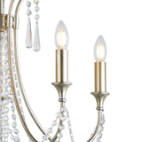Celine 56cm 5 Light Crystal Chandelier - Aged Silver