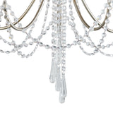 Celine 56cm 5 Light Crystal Chandelier - Aged Silver