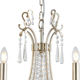 Celine 56cm 5 Light Crystal Chandelier - Aged Silver