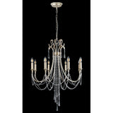 Celine 70cm 8 Light Crystal Chandelier - Aged Silver