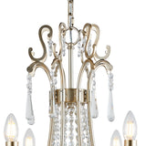 Celine 70cm 8 Light Crystal Chandelier - Aged Silver
