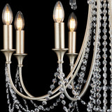 Celine 70cm 8 Light Crystal Chandelier - Aged Silver
