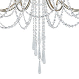 Celine 70cm 8 Light Crystal Chandelier - Aged Silver