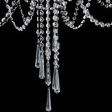 Celine 70cm 8 Light Crystal Chandelier - Aged Silver