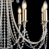 Celine 70cm 8 Light Crystal Chandelier - Aged Silver