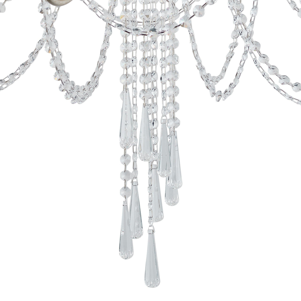 Celine 80cm 12 Light Crystal Chandelier - Aged Silver