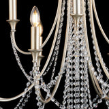 Celine 80cm 12 Light Crystal Chandelier - Aged Silver