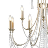 Celine 80cm 12 Light Crystal Chandelier - Aged Silver