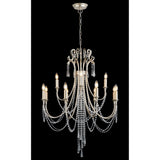 Celine 80cm 12 Light Crystal Chandelier - Aged Silver