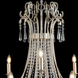 Celine 122cm 15 Light Crystal Chandelier - Aged Silver