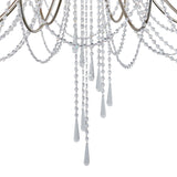 Celine 122cm 15 Light Crystal Chandelier - Aged Silver