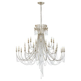 Celine 158cm 28 Light Crystal Chandelier - Aged Silver