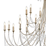 Celine 158cm 28 Light Crystal Chandelier - Aged Silver