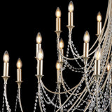 Celine 158cm 28 Light Crystal Chandelier - Aged Silver