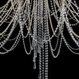 Celine 158cm 28 Light Crystal Chandelier - Aged Silver