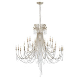 Celine 158cm 28 Light Crystal Chandelier - Aged Silver