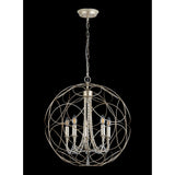 Celine 61cm Sphere 5 Light Crystal Chandelier - Aged Silver
