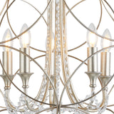 Celine 61cm Sphere 5 Light Crystal Chandelier - Aged Silver
