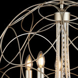 Celine 61cm Sphere 5 Light Crystal Chandelier - Aged Silver
