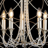 Celine 61cm Sphere 5 Light Crystal Chandelier - Aged Silver